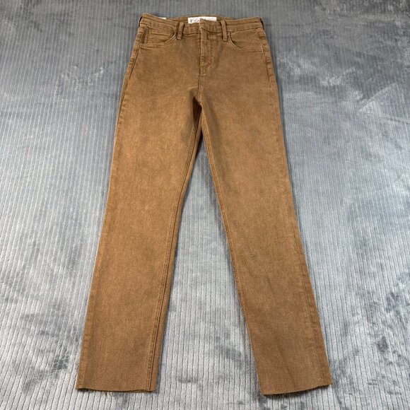 Frank & Eileen Derry Italian Dream Denim Jeans In Burnt Caramel Womens 26 Raw He